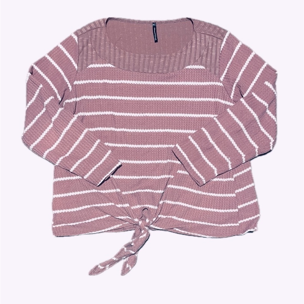 2x oversized knit waffle top